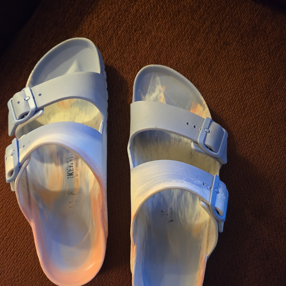 Birkenstock Arizona EVA Tie Dyed Sandals Size 41/10-10.5 Narrow